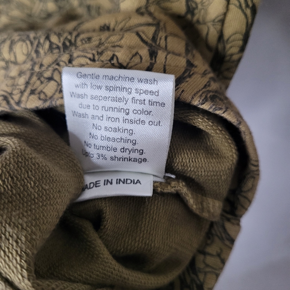 APU Cowl Neck Tunic Shirt Womens Size Small Olive Green Loose Fit Pockets Earthy - Picture 5 of 10